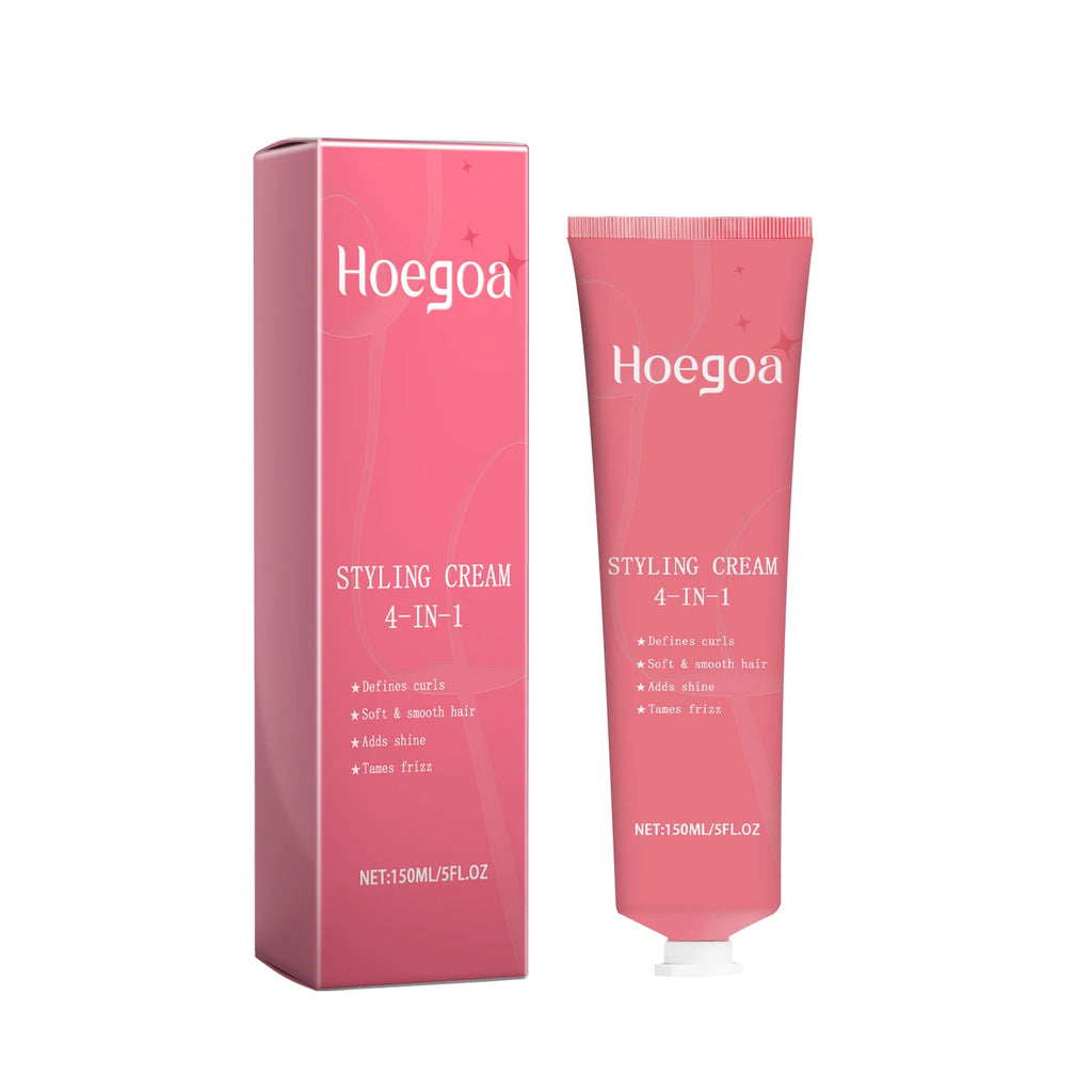 4 in 1 Hair Styling Cream Add Shine Soothing Frizz Define Curls Reducing Dry Edges Control Non Greasy Hair Shaping Cream Oasis Select 150ml boxed