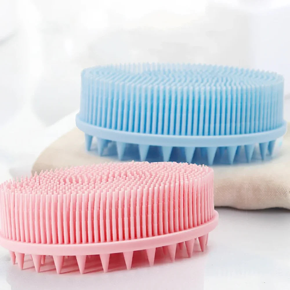 Double-Sided Silicone Shower Brush – Body Scrub & Scalp Silicone Bath Brush Oasis Select