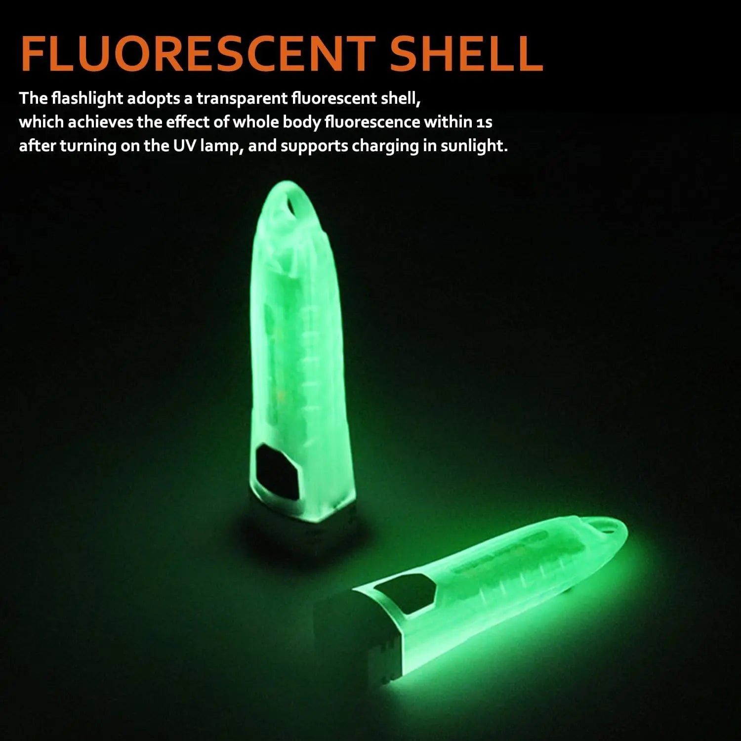 Mini Powerful Flashlight Super Bright Keychain 12 Modes with UV Red Blue Yellow White Side Light Rechargeable LED Pocket Light Oasis Select