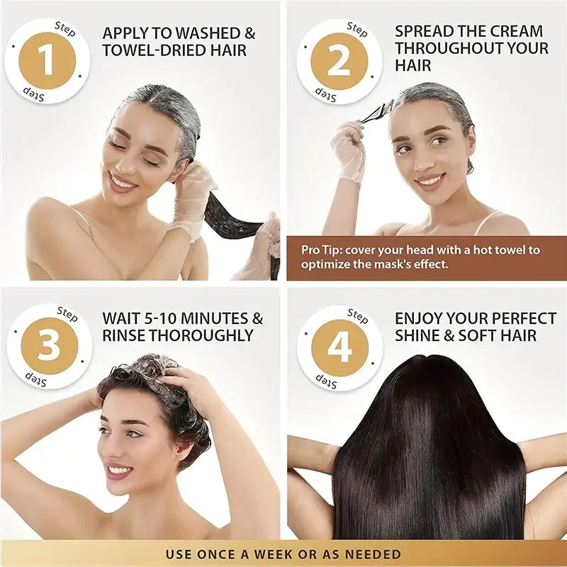 Keratin Hair Mask – Collagen & Coconut Oil Deep Conditioner Deep Conditioning Mask Oasis Select