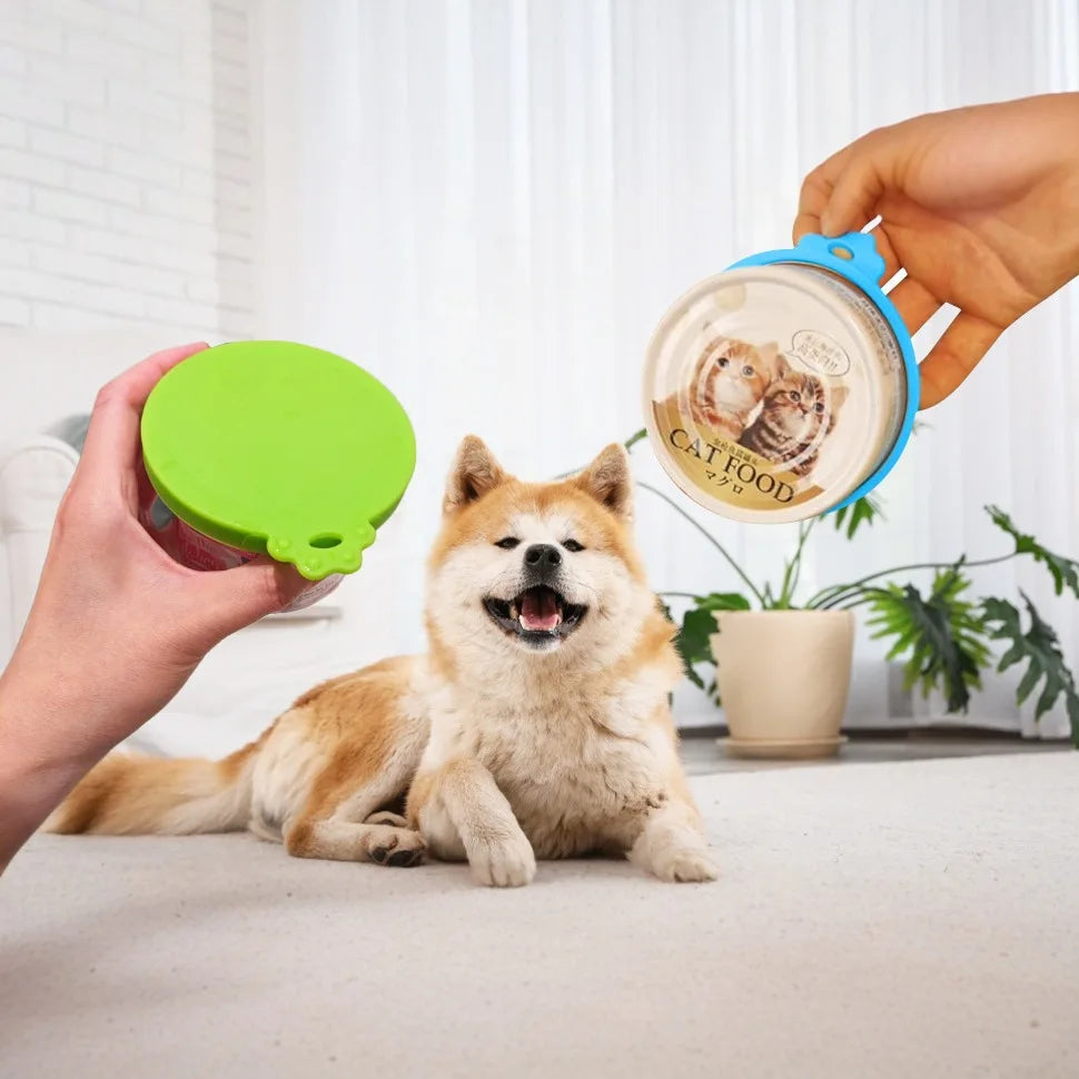 The Reusable Silicone Pet Jar Lids Are Flexible and Hold Their Shape to Fit Most Sized Dog and Cat Jars, Keeping Food Fresh. Oasis Select
