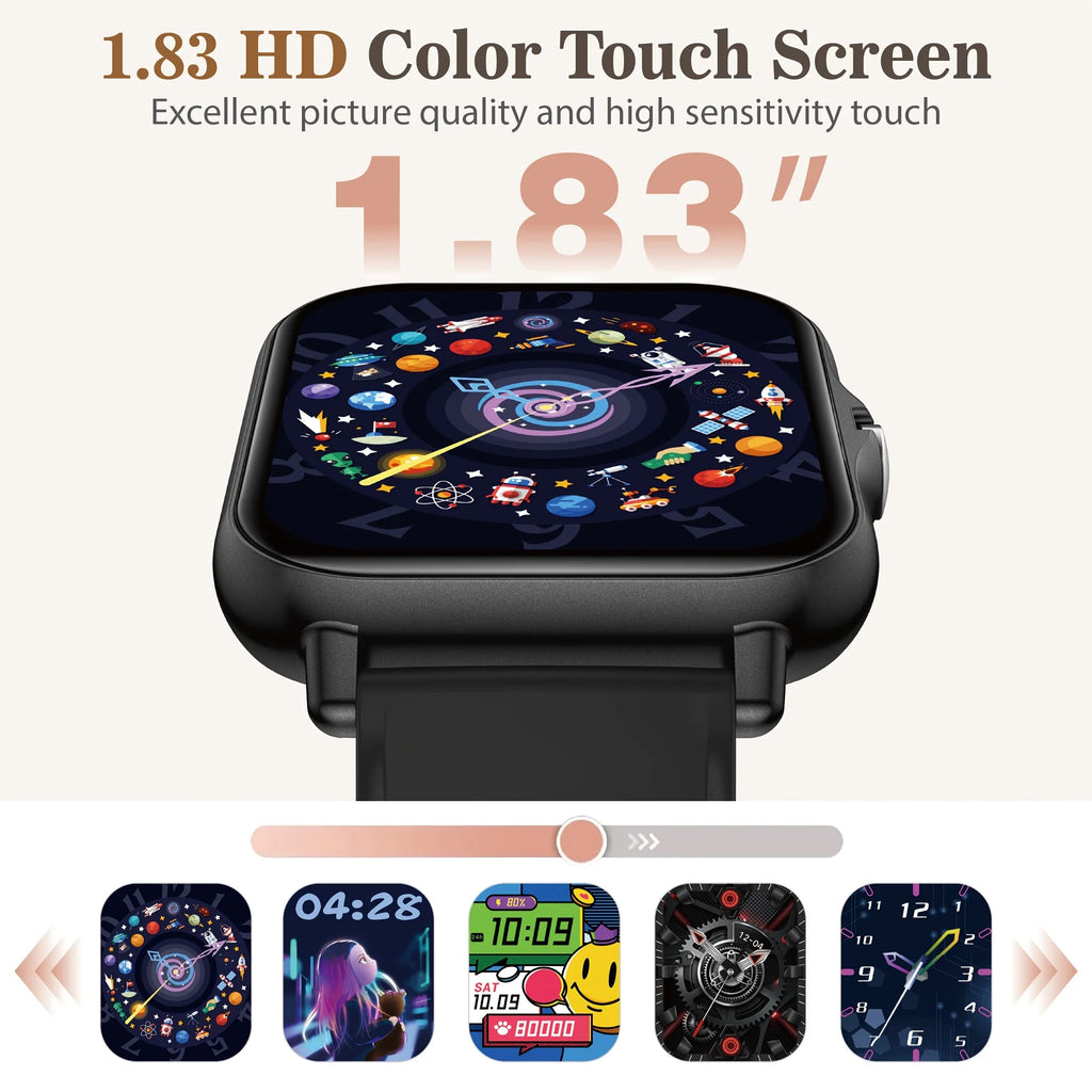 ERUN 1.83" Sports Smartwatch – Wireless Calling & Fitness