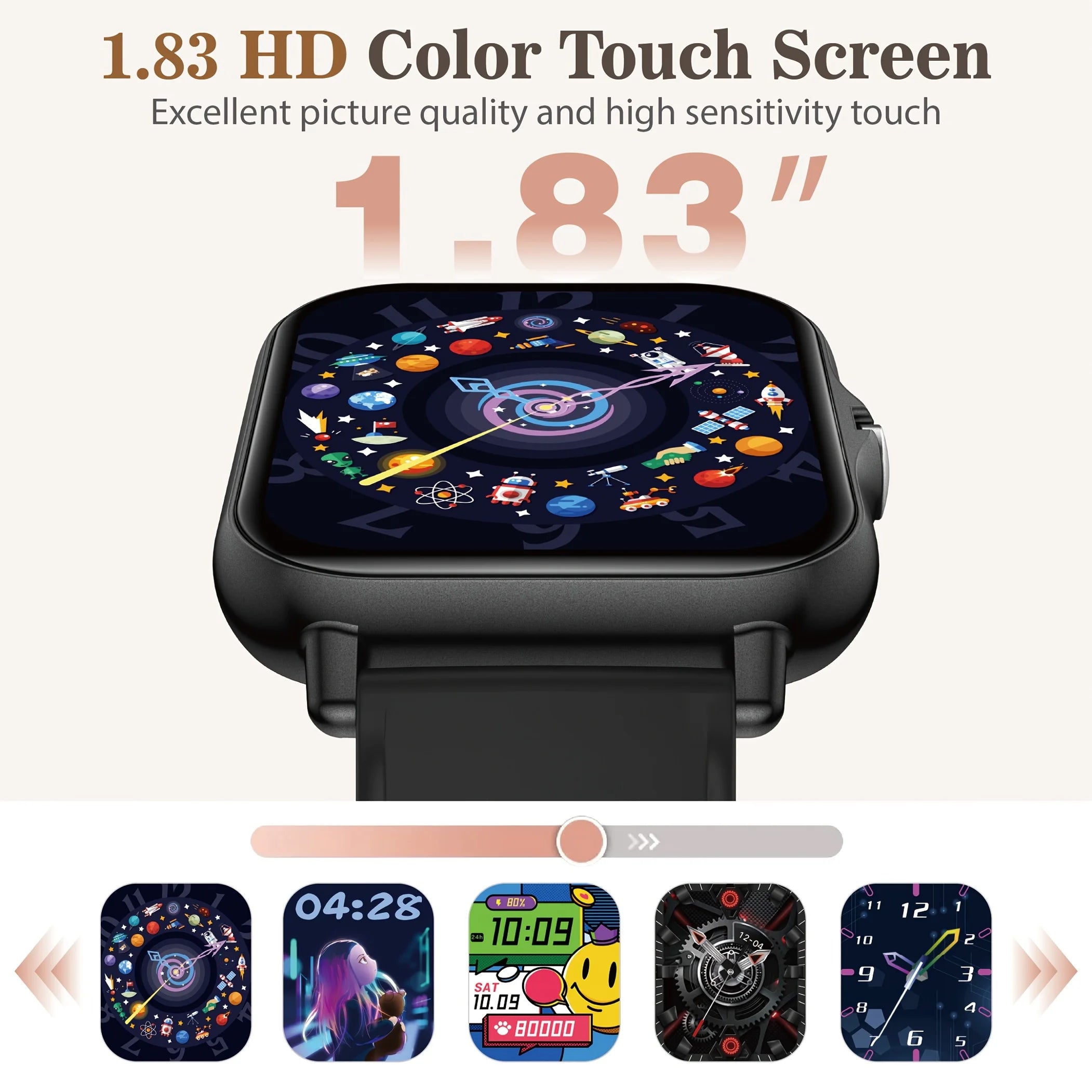 ERUN 1.83" Sports Smartwatch – Wireless Calling & Fitness