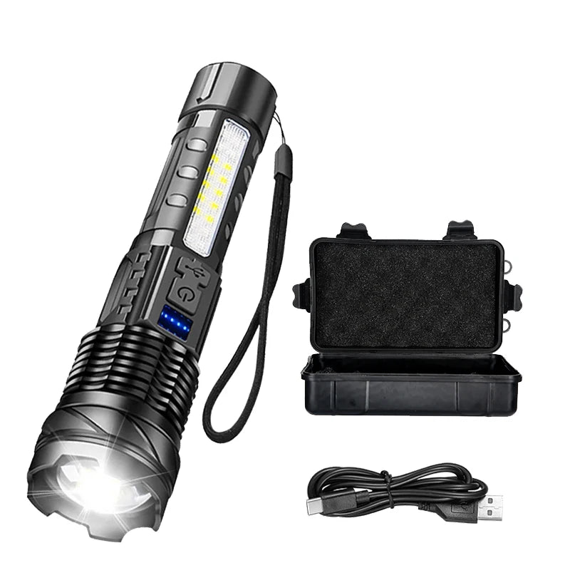P50 LED Tactical Flashlight 2000LM | Zoom, Rechargeable USB-C