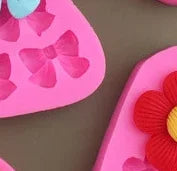 Cute Cartoon Flowers Bow Bee Fondant Silicone Molds DIY Cupcake Fondant Cake Decorating Chocolate Candy Baking Mold Oasis Select