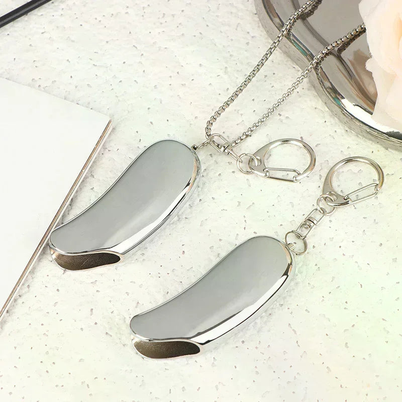 Banana Shape Metal Lighter Case with Keychain & Neck Chain