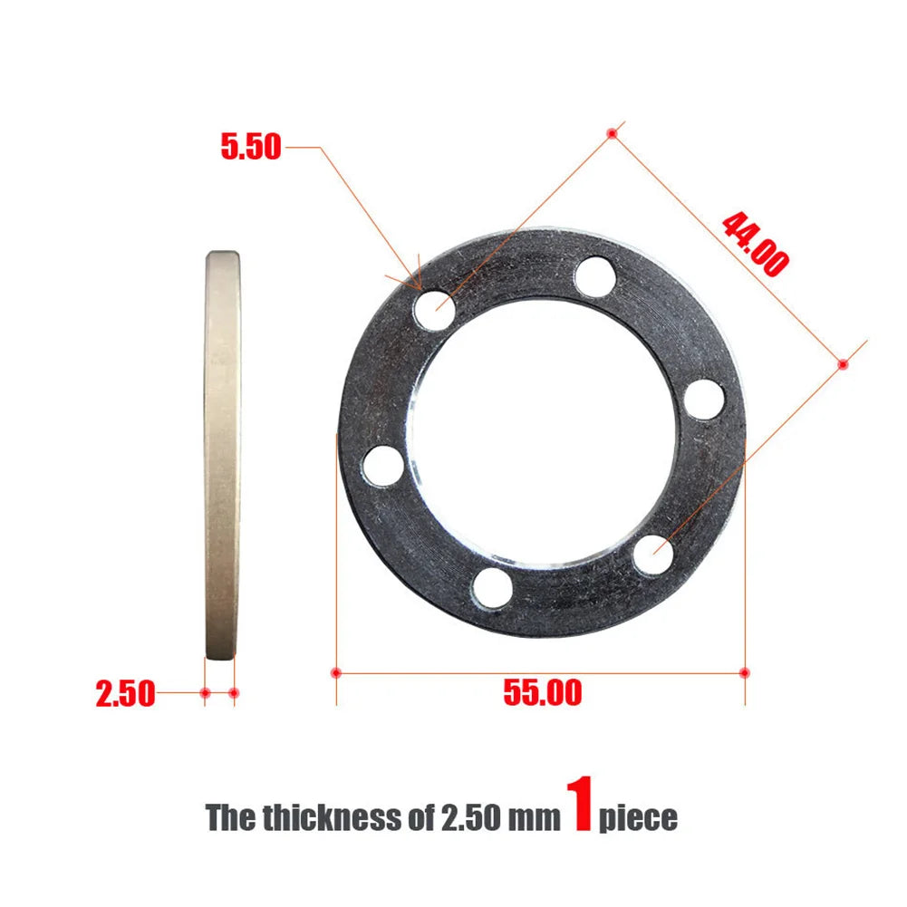Brake Gasket Spacer Brake Washer Pads Bicycle About 20g About 55mm Aluminum Alloy Parts Silver For Bike High Quality Oasis Select 2.5mm