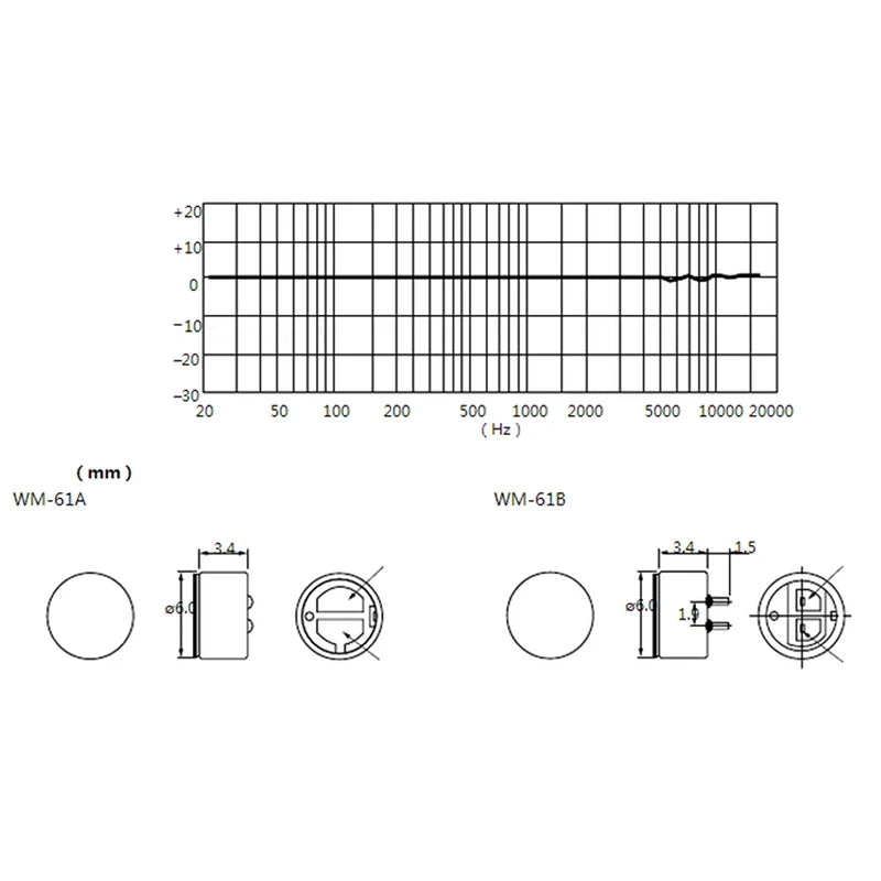 New Sale Microphone Head WM-61A DIY Steel Printing Japanese Imported WM-61A102CW Oasis Select one size
