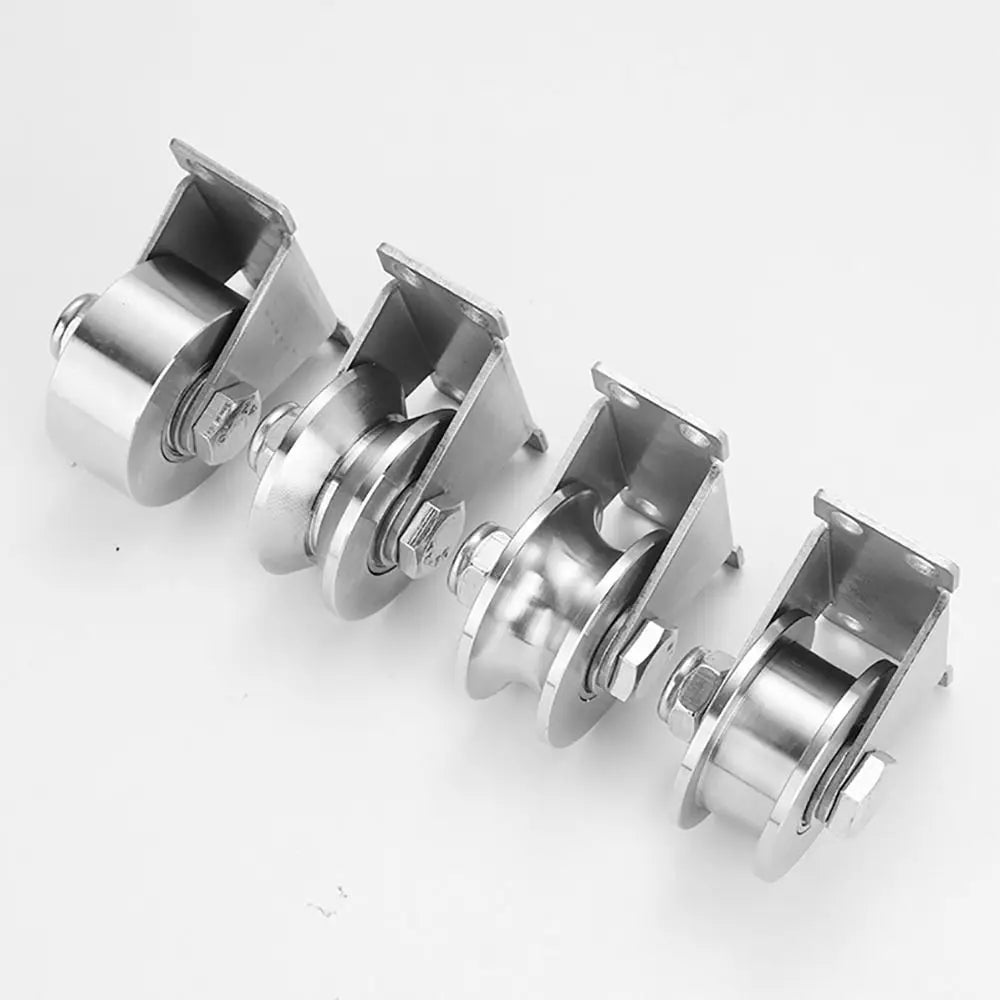 Type 48 Stainless Steel Track Bearing Pulley | U V H Groove Roller