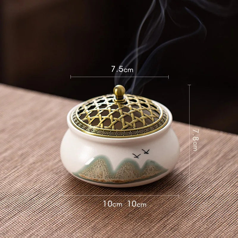 Landscape Themed Incense Burner For Home Ideal For Creating Calm Ambiance And Adding Elegant Touch To Relaxation Spaces Oasis Select