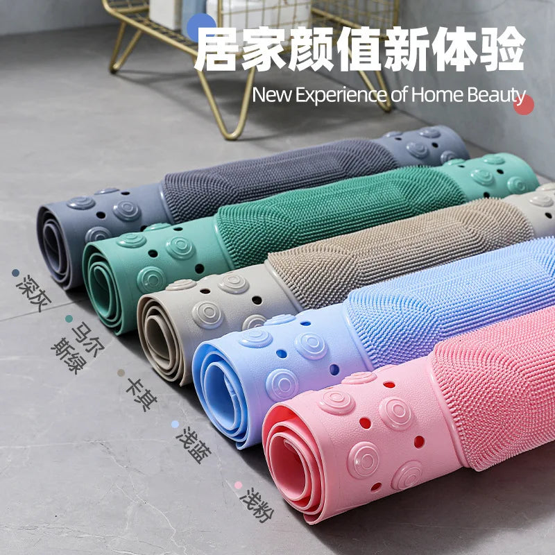 New Non-slip Bath Mat with Suction Cup and Drain Hole, Soft Machine-washable Shower Mat Non-slip Bath Mat Oasis Select