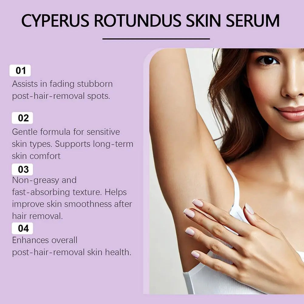 Cyperus Rotundus Skin Serum, Cyprus Rotundus Oil for Hair Reducing,Natural Gentle Shaving Oil for Women Moisturising Soothing Oasis Select