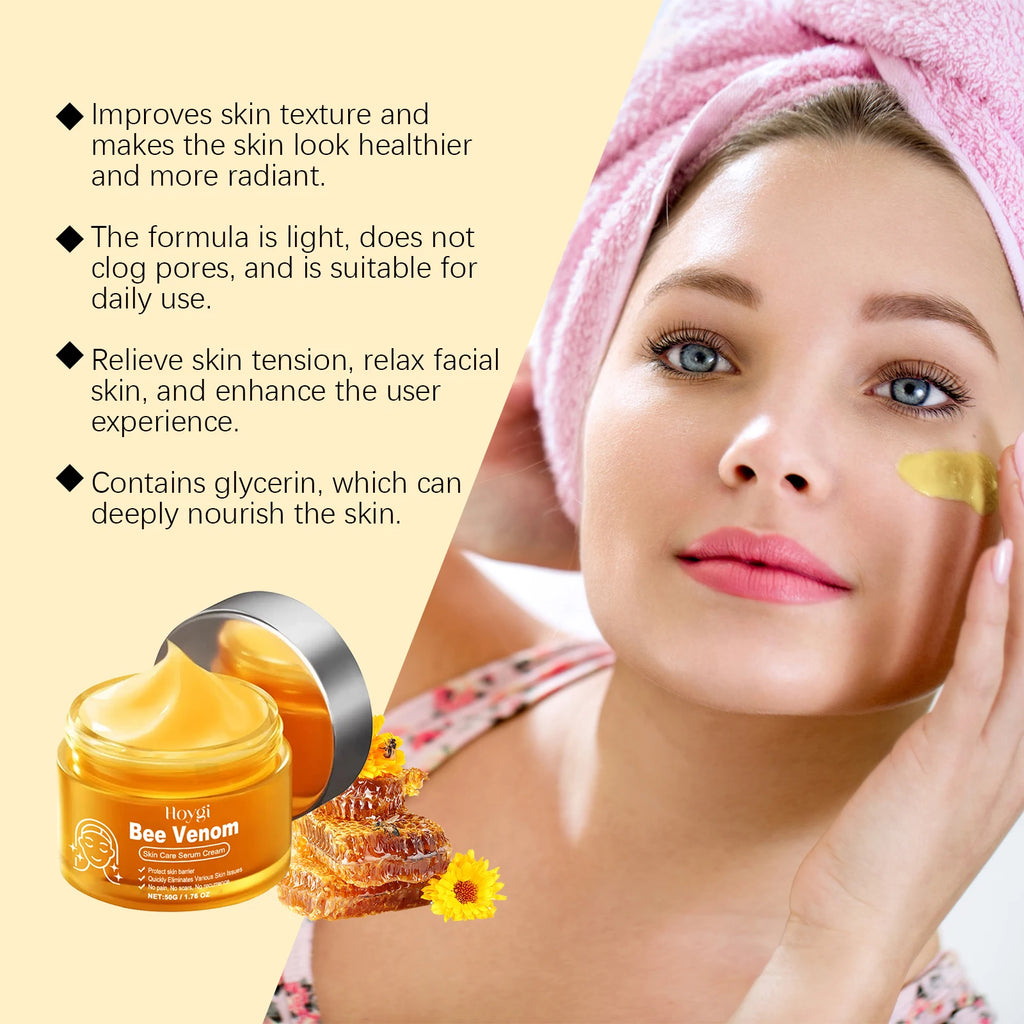 Hoygi Bee Venom Face Cream – Moisturizing, Firming & Brightening Face Moisturizer Cream Oasis Select