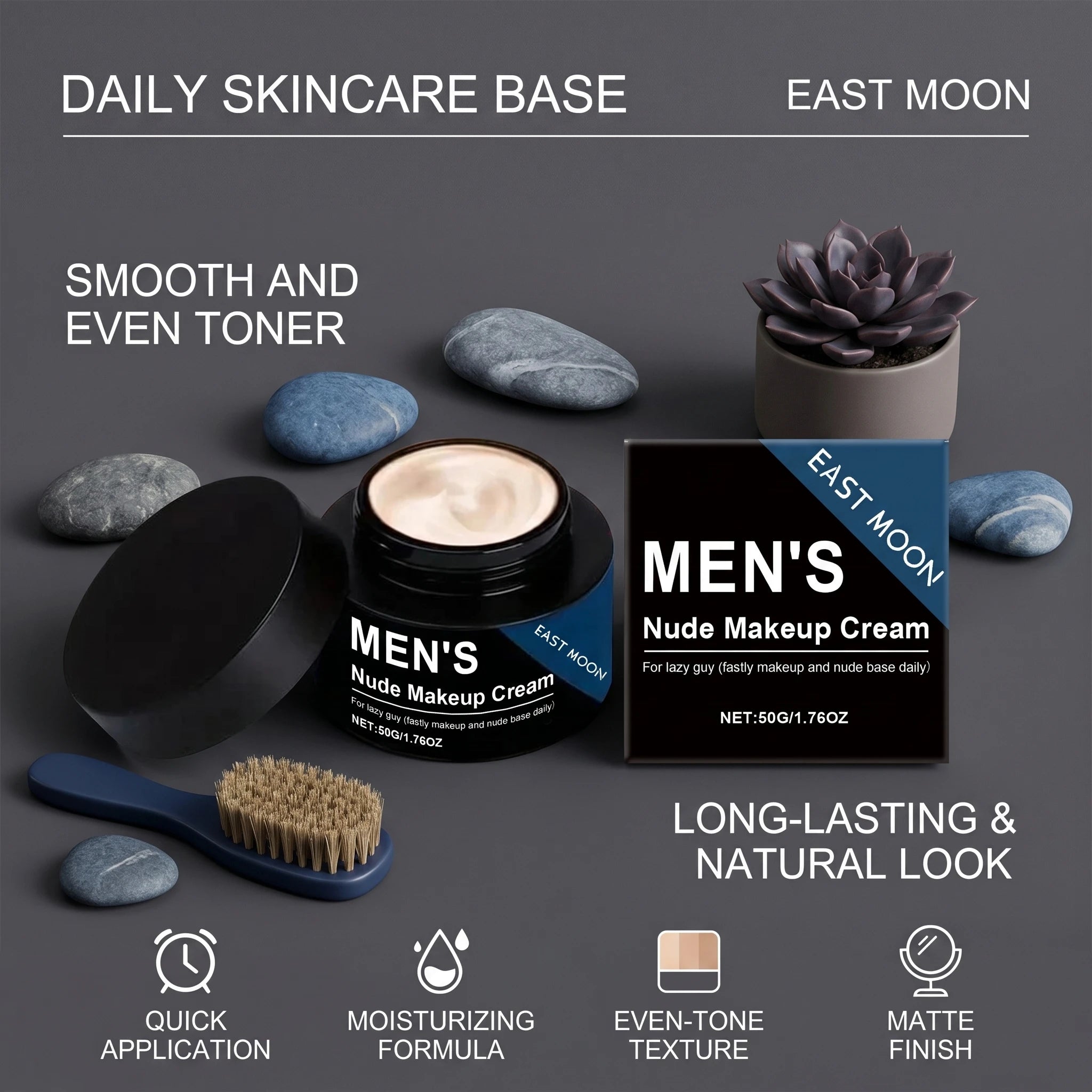Men's Nude Makeup Cream Brightening Bb Cream for Men Oil Control Concealer Foundation for Natural No-Makeup Look Lazy Makeup Oasis Select