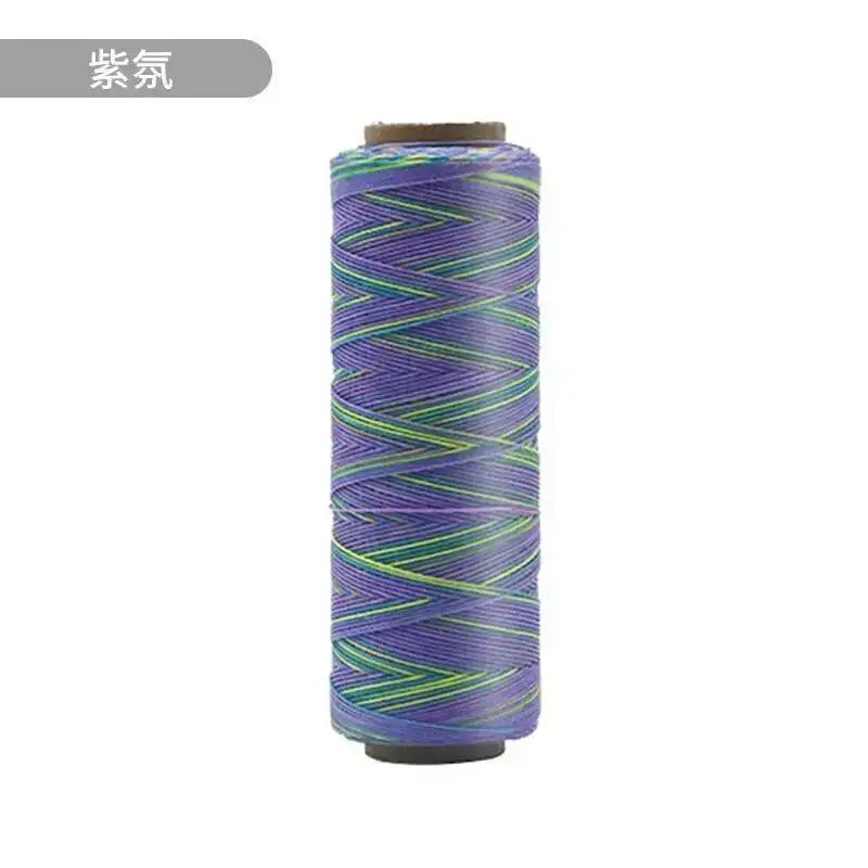 Round Waxed Cord Polyester Coated Sewing Thread DIY Handmade Leather Stitching Rope Bracelets Jewelry Braided Ткань из воска Oasis Select Purple Atmosphere 0.45mm 116m