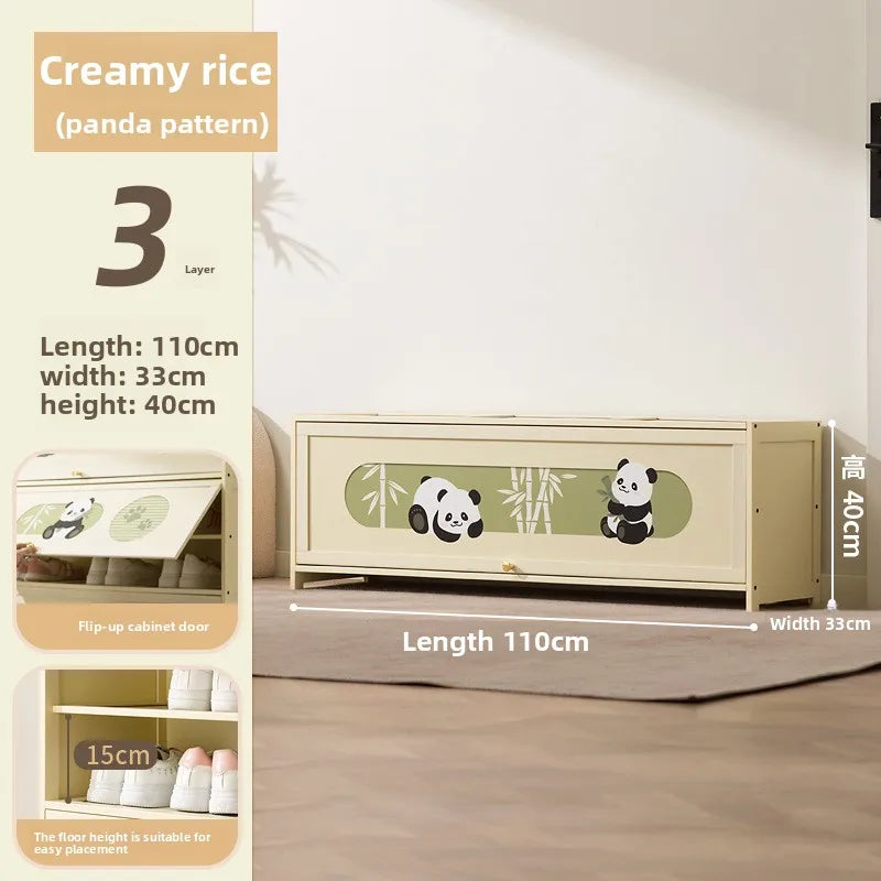 Shoe cabinet Household door Entry door Aisle locker Integrated storage against the wall Multi-layer porch cabinet Oasis Select Three layers 110