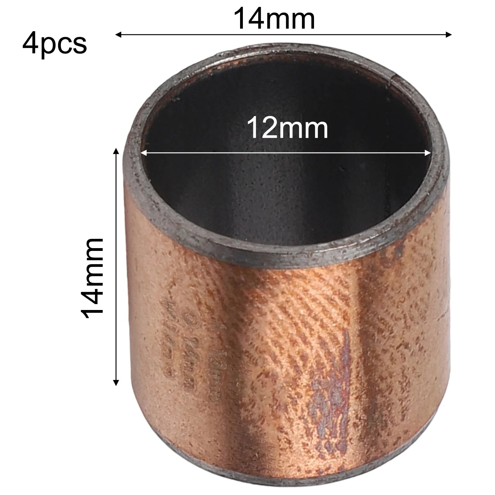 4PCS Shock Absorber Bushings for Rear Shock on Mountain Bikes Composite Metal Copper DU Bushings 14*12*14mm Dimensions Oasis Select