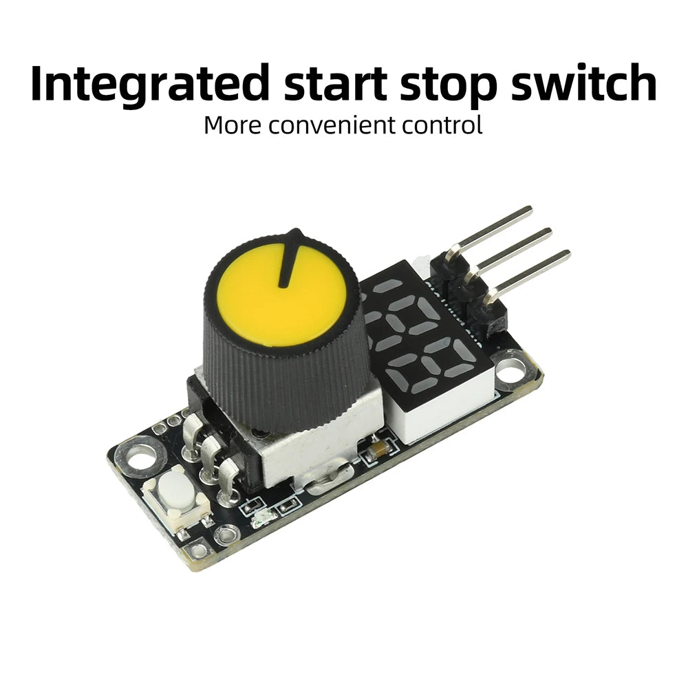 DC 3-24V PWM Speed Controller Module Real-time Speed Percentage LED Display Built-in Start Stop Switch PWM Frequency Oasis Select