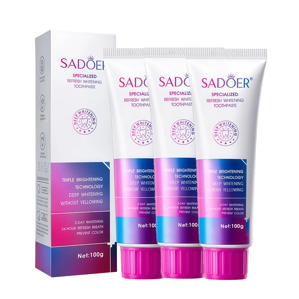 Niacinamide Whitening Toothpaste – 3 Pack | Stain Removal