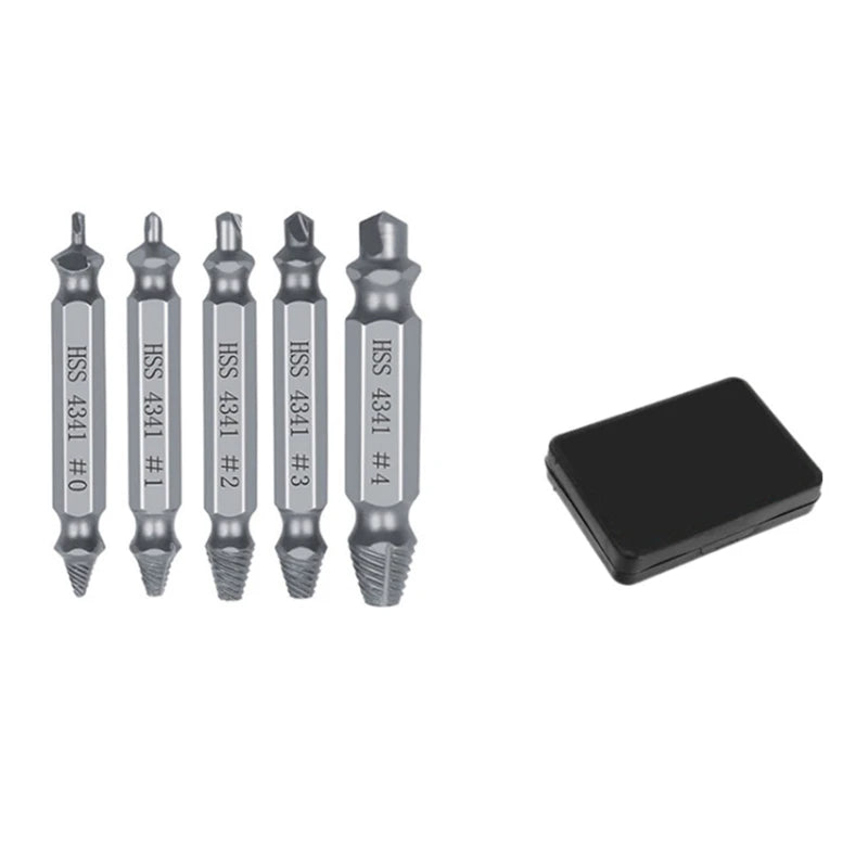 SLADE Stripped Screw Extractor Set – HSS Broken Bolt Remover Screw Extractor Set Oasis Select GZ233-5pcs