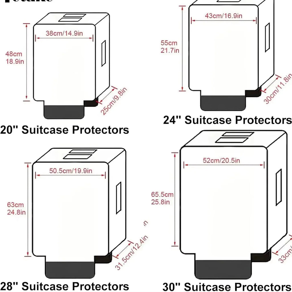 Clear PVC Suitcase Cover | Waterproof Luggage Protector 18–24"