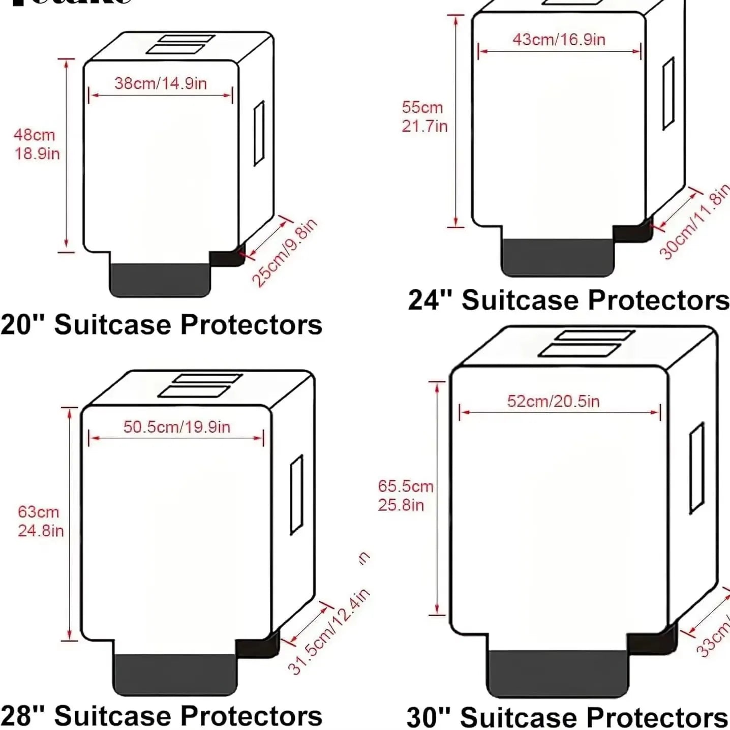 Clear PVC Suitcase Cover | Waterproof Luggage Protector 18–24"