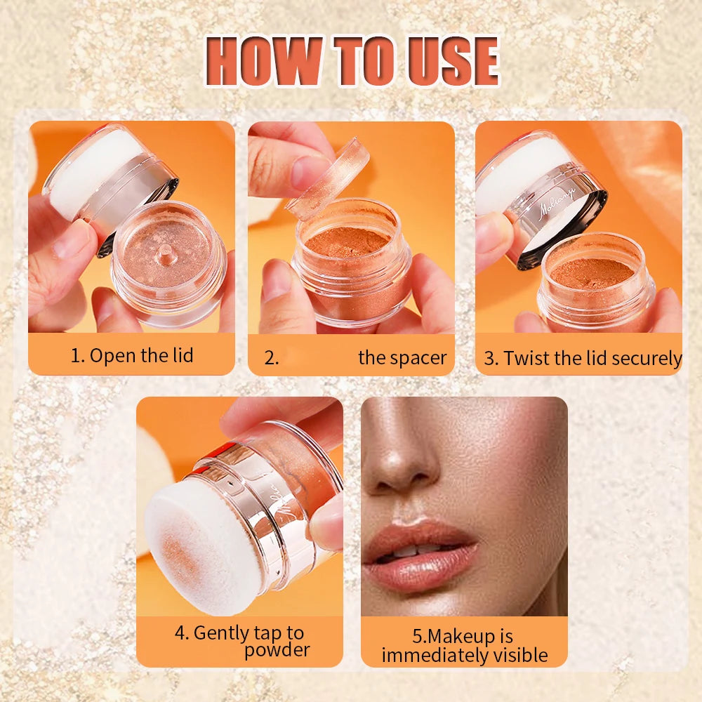 Waterproof Glitter Powder for Face, Body & Hair | High Gloss Body Glitter Highlighter Oasis Select