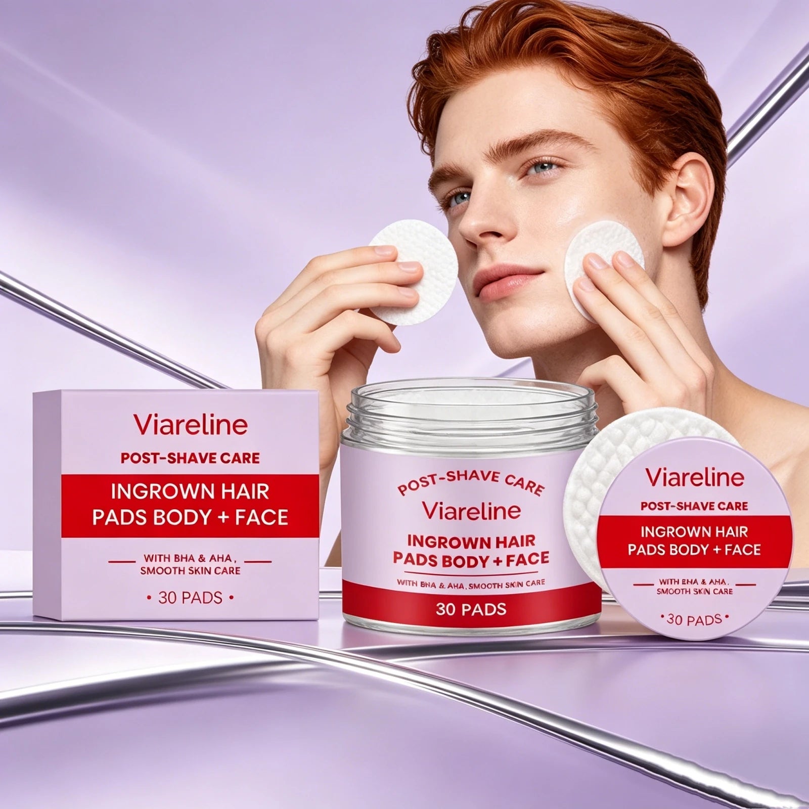 After Shave Soothing Care Toner Pads Soothe Irritation Itching Prevent Ingrown Hair Hydrating Aftershave Treatment Cotton Pads Oasis Select