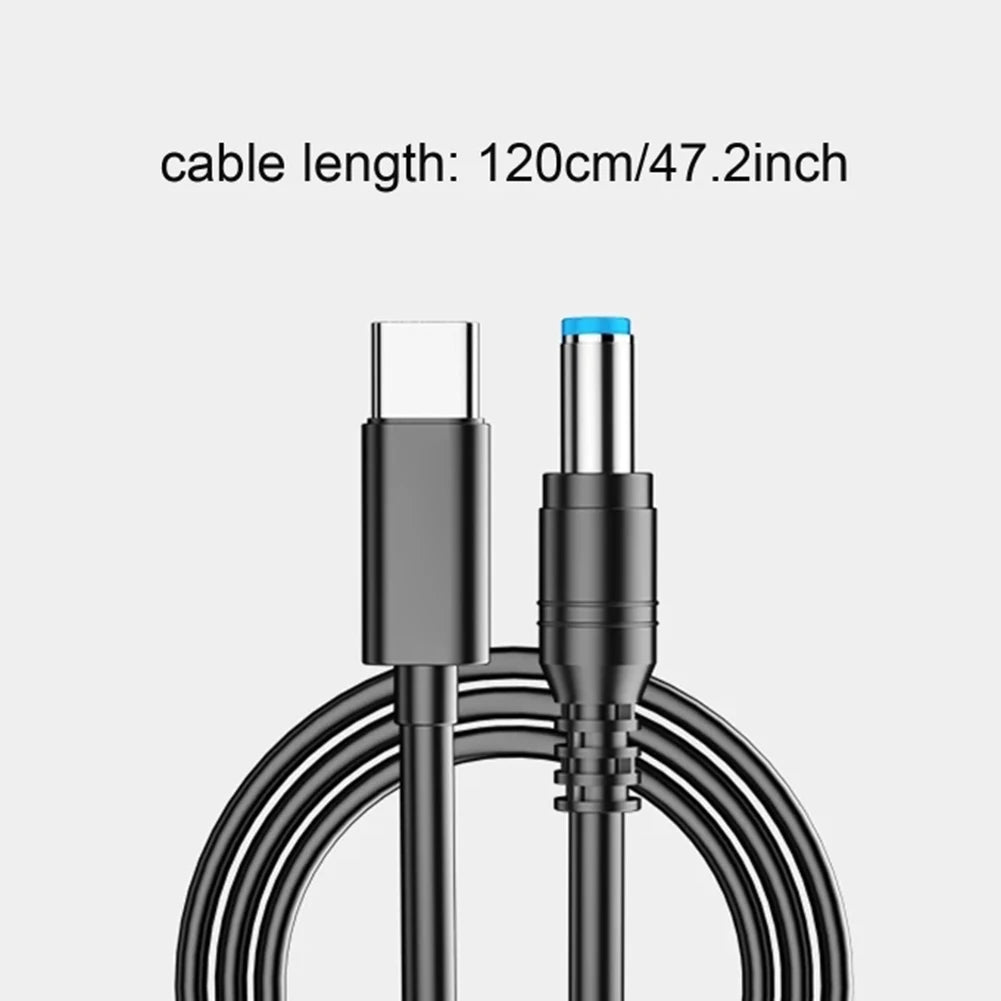 PD 100W USB-C to DC 5525 Power Cable – 9V 12V 15V 20V USB-C Power Adapter Cable Oasis Select
