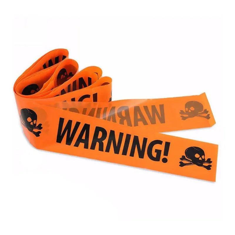 1-10Roll Halloween Caution Tape Danger Warning Barricade Safety Line for Outdoor Yard Decoration Scene Props Spooky Party Supply Oasis Select Orange-7.6X10m 5Rolls