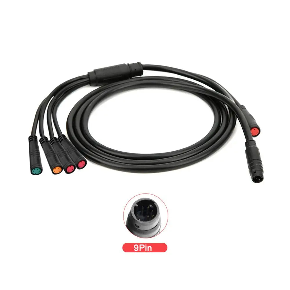 913AG 1T5 Waterproof Cable 9 Pin For Electric Bicycle Controller Display Throttle Headlight Brake Connection 1500mm E Bike Wire Oasis Select