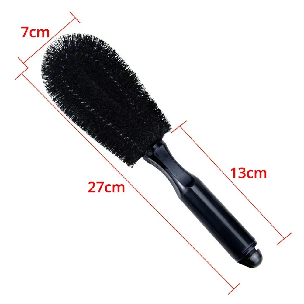 Car Wheel Brush Tire Cleaning Brushes Tools Car Rim Scrubber Cleaner Duster Handle Motorcycle Truck Wheels Car Detailing Brush Oasis Select
