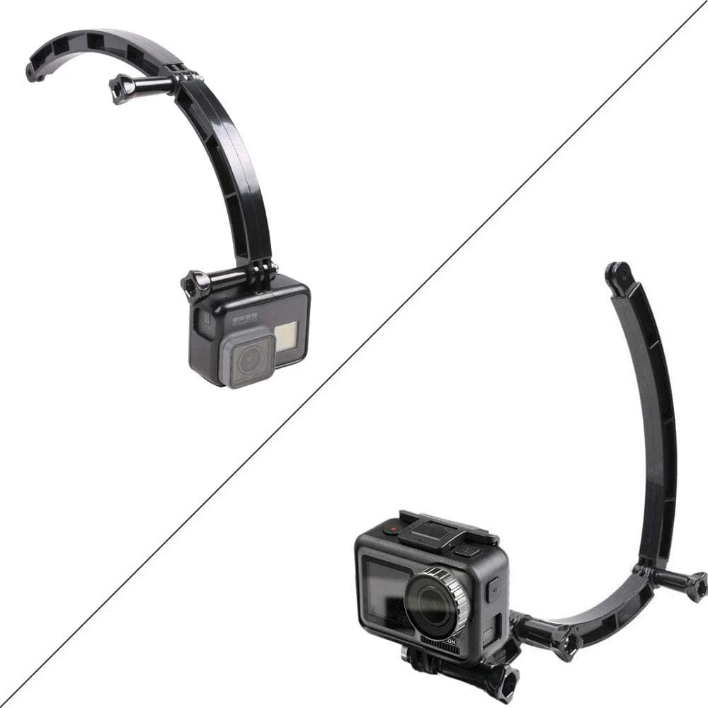 Helmet 3-Way Curved Arm Mount for GoPro, DJI & Action Cams