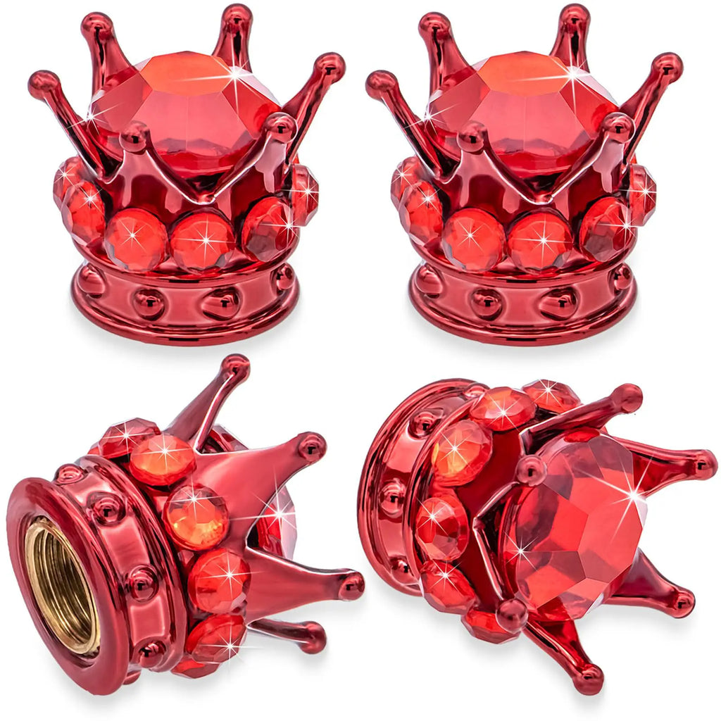 Car tire modification accessories Crown valve cap Diamond valve core cap Inlaid diamond valve cap Car supplies Oasis Select