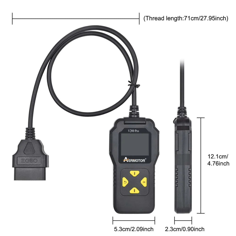 Aermotor V200 Pro OBD2 Scanner – Universal Car Diagnostic Tool OBD2 Diagnostic Scanner Oasis Select