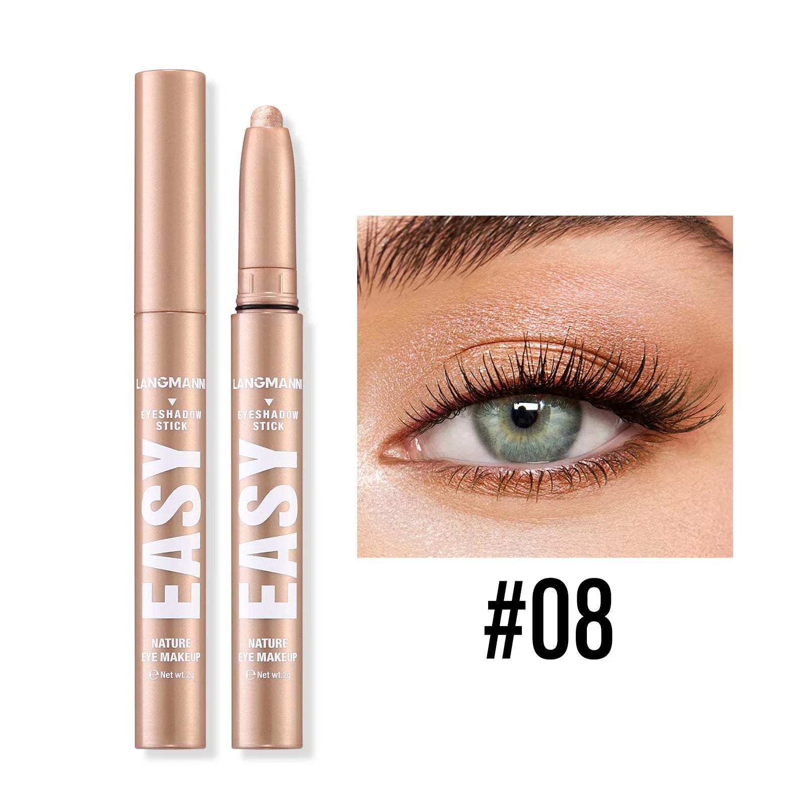 Langmanni Pearlescent Matte Eyeshadow Pencil – Waterproof Shimmer