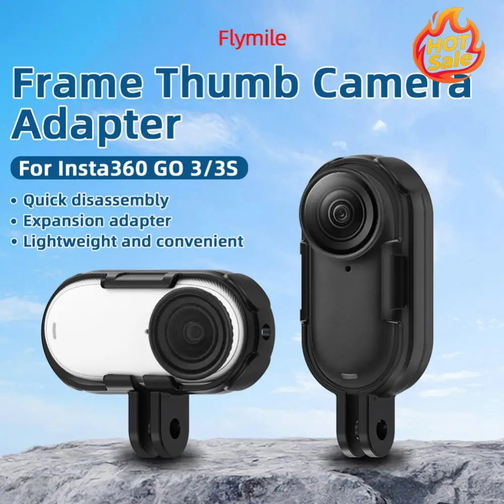 For Insta360 GO 3/GO 3S Vertical & Horizontal Action Mount Set Adapter Mount Long Screw Frame Shell Extend Case Protective Case Oasis Select