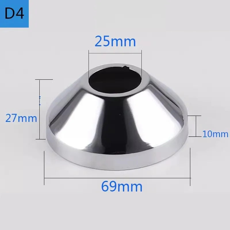 2PCS Stainless Steel Water Pipe Connector 1/2"3/4"1"Faucet Decorative Cover Heighten Valve Panel Shower Kitchen Tap Accessories Oasis Select D4-2pcs