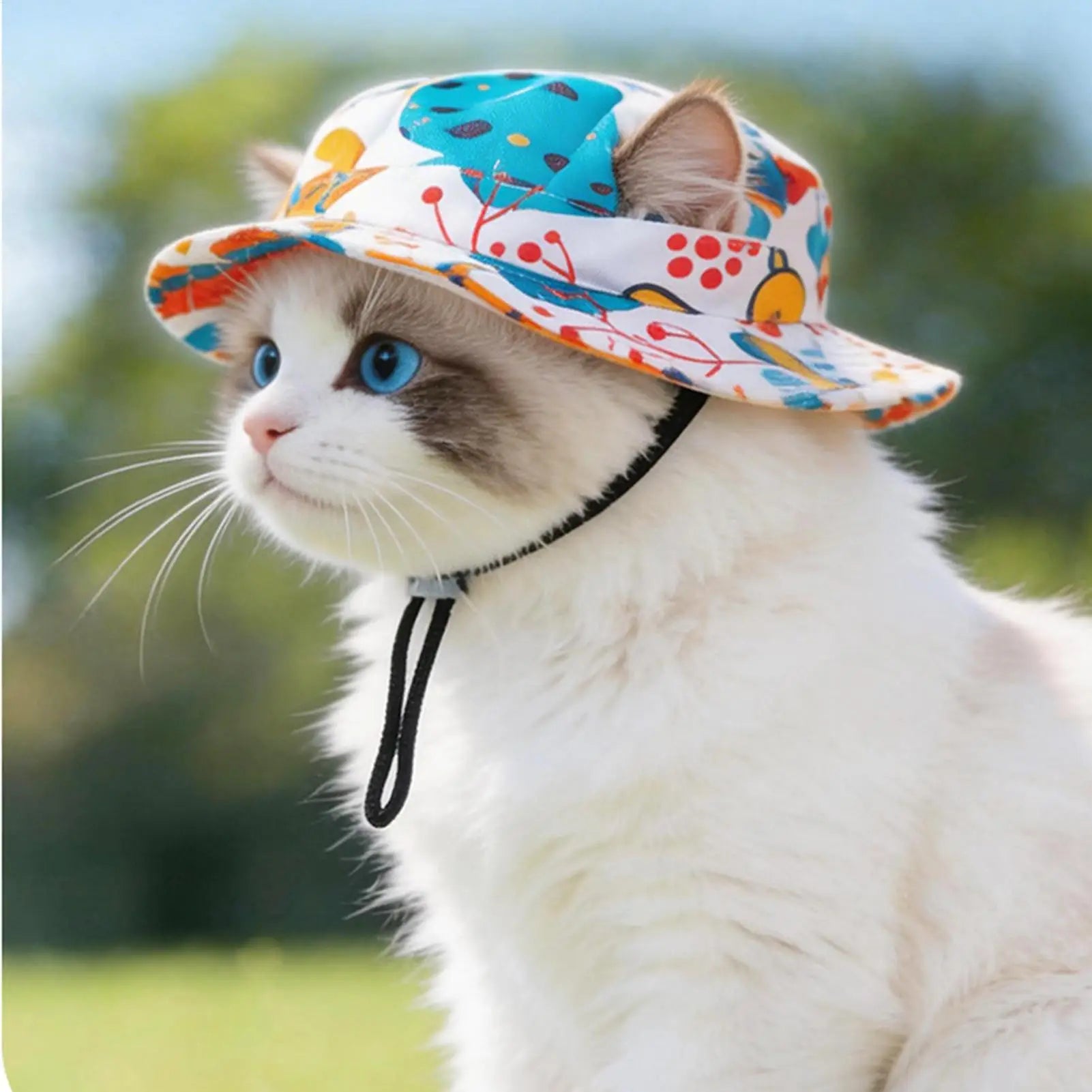 1PC Pet Sun Hat Adjustable Pet Sun Hat Cat Dog Breathable Dog Sunshade Hats Outdoor Travel Pet Fisherman Hat Sun Protection Oasis Select