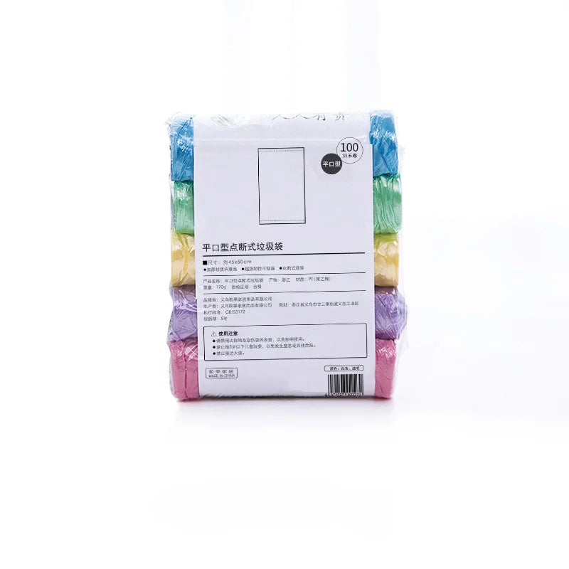5rolls/pack Multiple Colors Portable Plain Garbage Trash Bag Garbage Can Liners For Bathroom Restroom Bedroom Office Toilet Oasis Select MULTI 45x50cm 3 packs|Other