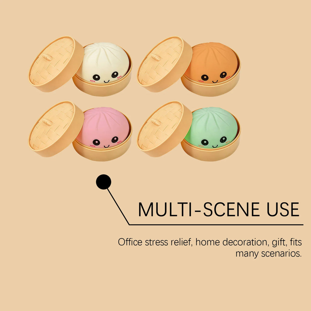 Dumpling Squishy Stress Ball – Colorful Decompression Toy Squishy Stress Toy Oasis Select