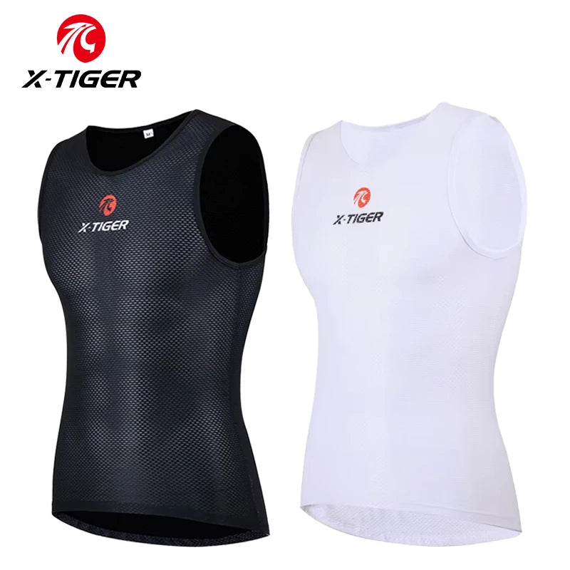 X-TIGER Cycling Vest Men's Breathable Quick Dry Sleeveless Cycling Underwear Cool Mesh Stretch MTB Road Cycling Jersey Oasis Select