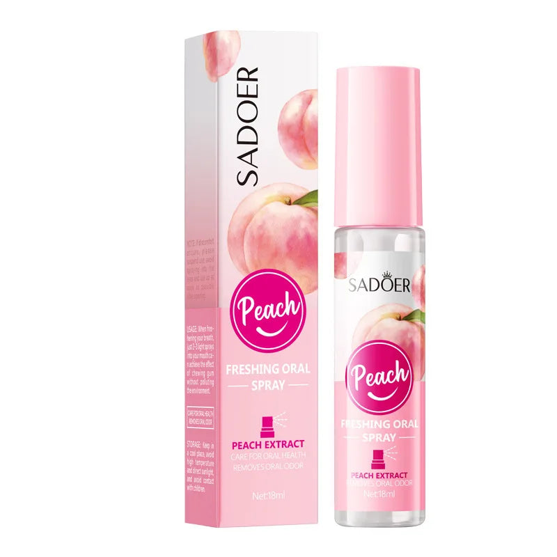 Mint & Peach Fresh Breath Mouth Spray – Oral Freshener Breath Freshener Spray Oasis Select Peach 1Pc
