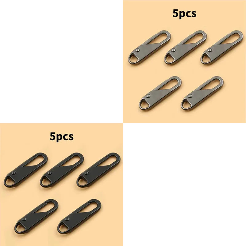 5/10/15/20pcs Universal Replacement Zipper Slider Metal Alloy Removal Zipper Puller Luggage Bag Zip Head DIY Craft Sewing Tool Oasis Select 10pcs mix