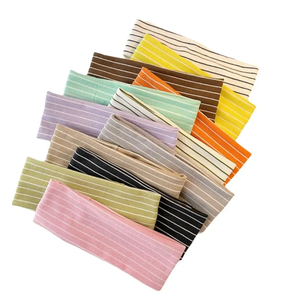 Fashion Y2K Stripes Headbands Elastic Sweat-absorbent Yoga Headband Women's Hairband Hair Accessories Oasis Select