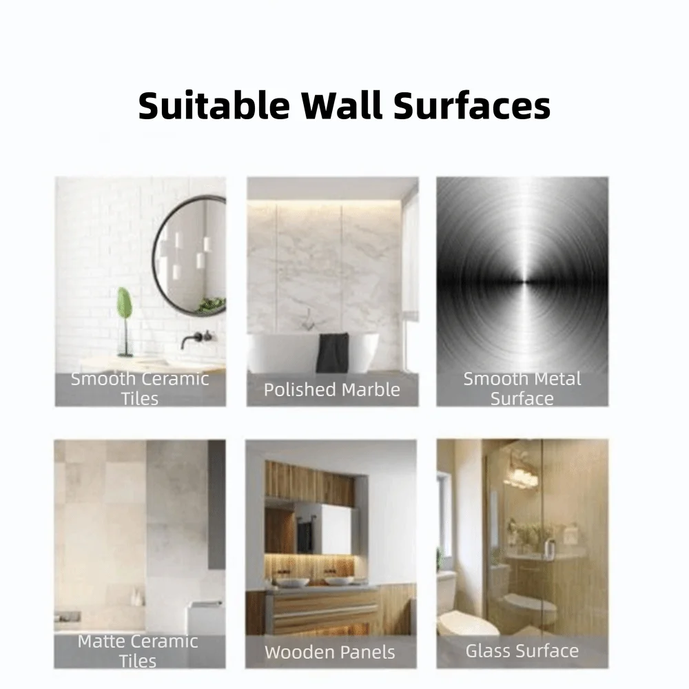 5-Slot Wall-Mounted Toothbrush Holder | Self-Adhesive Dust-Proof
