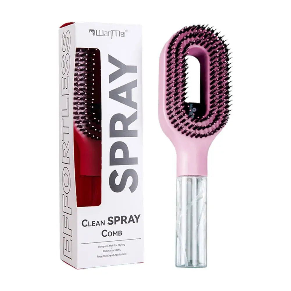 Multi-functional Essential Oil Spray Bottle Comb Wet Dry Scalp Massage Bristle Comb Salon Fluffy Modeling Comb Anti-Static Comb Oasis Select C