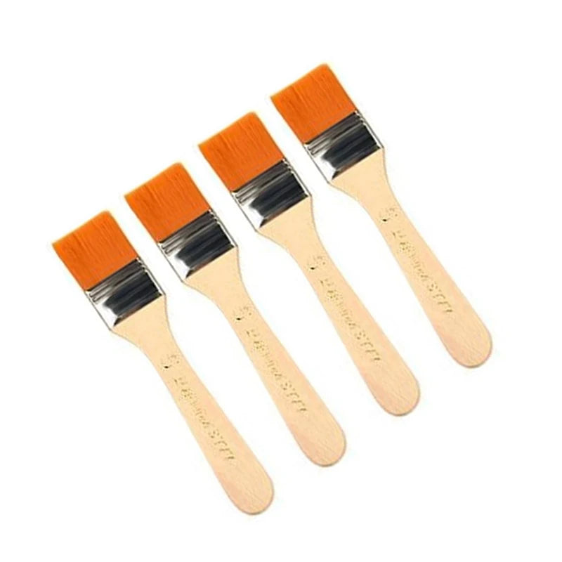 4Pcs/Set Hair Painting Brush Acrylic Paints Nylon Oil Paint Brush Watercolor Paint Drawing Art Supplies Wood Handles Oasis Select