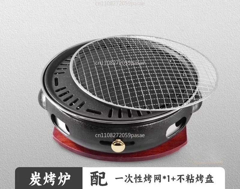 Round Cast Iron Charcoal Grill – Commercial & Household BBQ