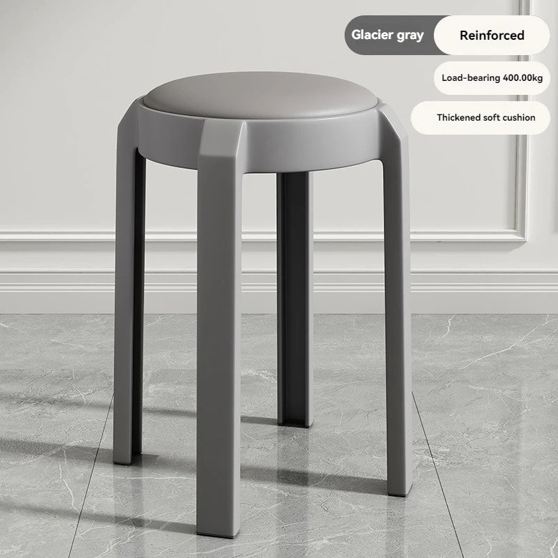 Plastic dining stools for home use in Nordic restaurants. Soft bag stools can be stacked for backup and high stools can be queue Oasis Select Glacier ash-27cm